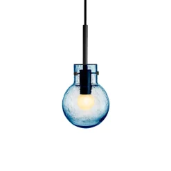 HADELAND GLASSVERK Taklamper|Krystallkuler-KRYSTALLKULE TAKLAMPE SODA STÅLBLÅ 120MM Stålblå