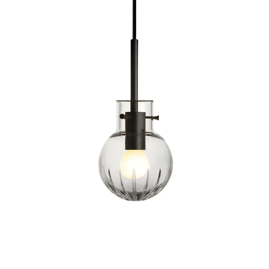 HADELAND GLASSVERK Taklamper|Krystallkuler-KRYSTALLKULE TAKLAMPE STOR STJERNE 120MM Klar