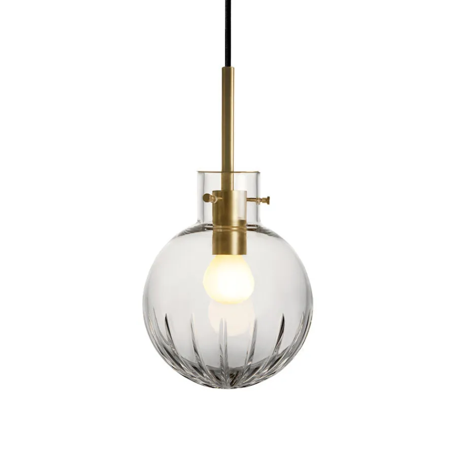 HADELAND GLASSVERK Taklamper|Krystallkuler-KRYSTALLKULE TAKLAMPE STOR STJERNE 160MM Klar