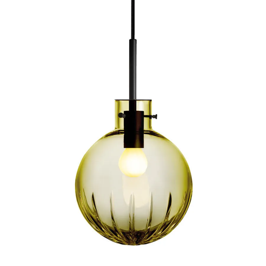 HADELAND GLASSVERK AS Taklamper|Krystallkuler-KRYSTALLKULE TAKLAMPE STOR STJERNE 200MM Oliven