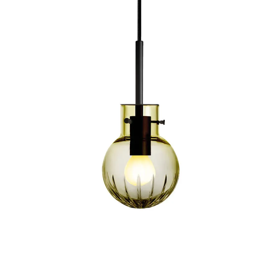 HADELAND GLASSVERK Taklamper|Krystallkuler-KRYSTALLKULE TAKLAMPE STOR STJERNE 120MM Oliven