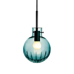 HADELAND GLASSVERK Taklamper|Krystallkuler-KRYSTALLKULE TAKLAMPE STOR STJERNE BLÅGRØNN 160MM Blågrønn