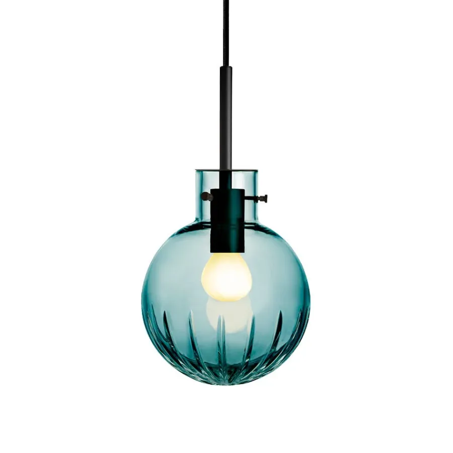 HADELAND GLASSVERK Taklamper|Krystallkuler-KRYSTALLKULE TAKLAMPE STOR STJERNE BLÅGRØNN 160MM Blågrønn
