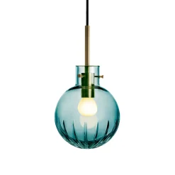 HADELAND GLASSVERK Taklamper|Krystallkuler-KRYSTALLKULE TAKLAMPE STOR STJERNE BLÅGRØNN 160MM Blågrønn