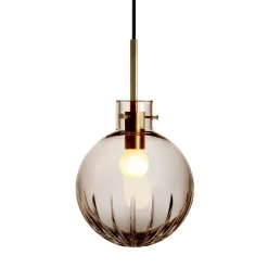 HADELAND GLASSVERK AS Taklamper|Krystallkuler-KRYSTALLKULE TAKLAMPE STOR STJERNE 200MM Kakao