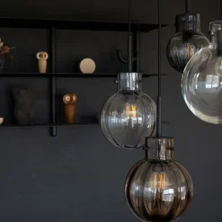 HADELAND GLASSVERK Taklamper|Krystallkuler-KRYSTALLKULE TAKLAMPE VIDDE 5 STK Flerfarget