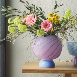 HADELAND GLASSVERK AS Vaser|Kunstglass-KUMI STOR VASE FIOLETT / BLÅ Lilla