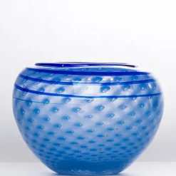 HADELAND GLASSVERK AS Dekorfat Og -Boller|Kunstglass-LOBELIA BOLLE 12 CM BLÅ Blå