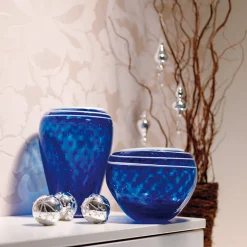 HADELAND GLASSVERK AS Dekorfat Og -Boller|Kunstglass-LOBELIA BOLLE 12 CM BLÅ Blå