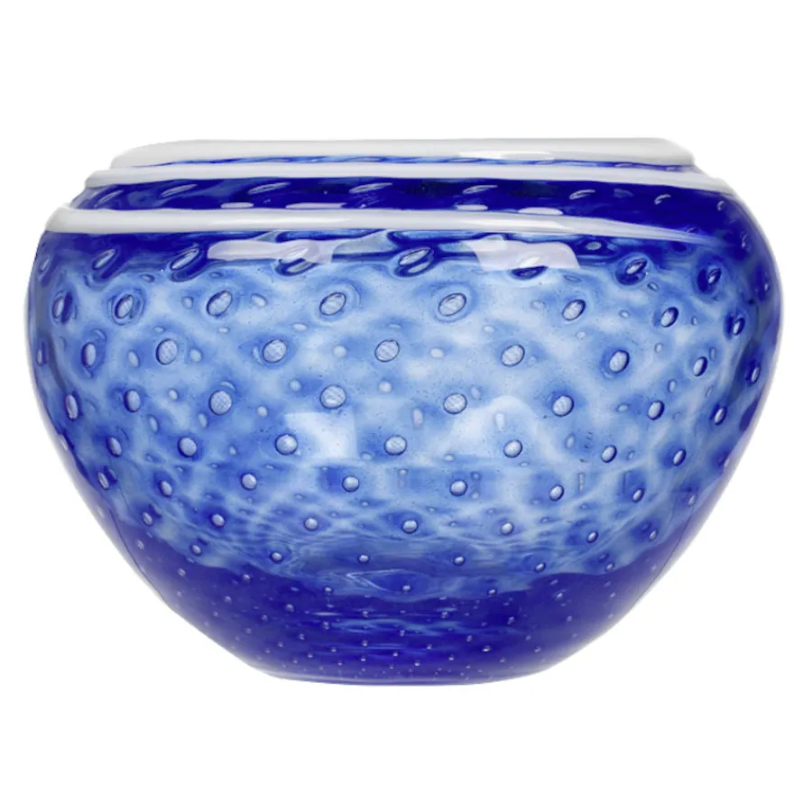 HADELAND GLASSVERK AS Dekorfat Og -Boller|Kunstglass-LOBELIA BOLLE 12 CM BLÅ Blå