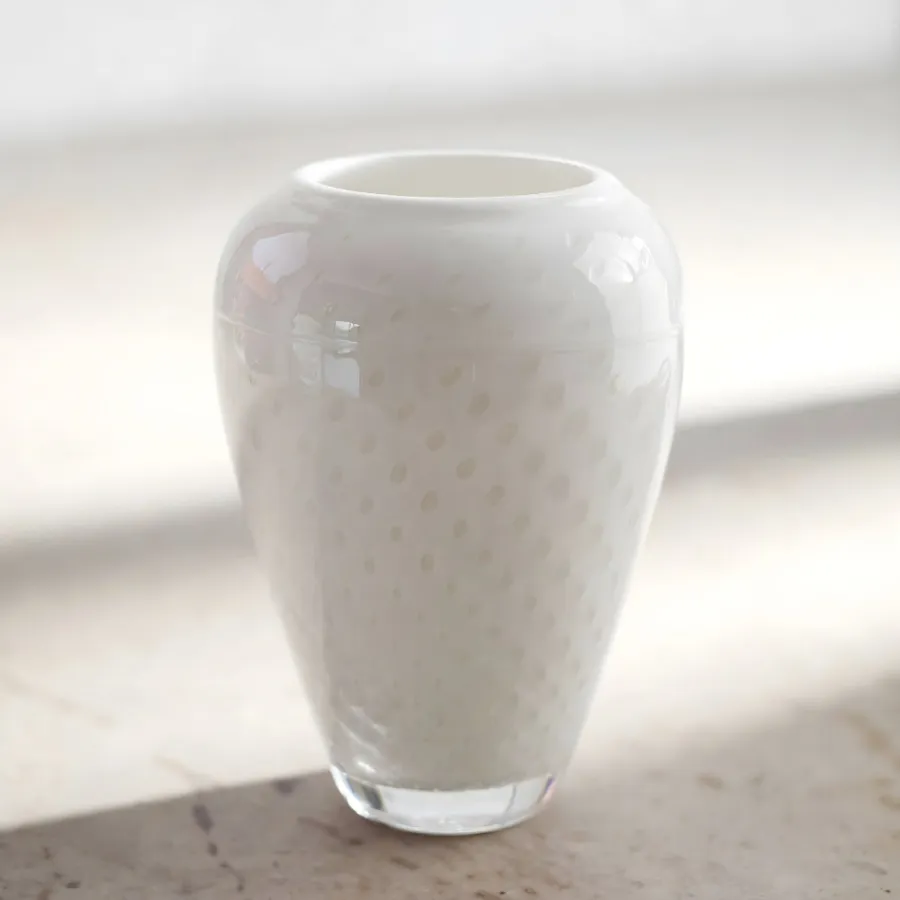 HADELAND GLASSVERK AS Vaser-LOBELIA VASE 24,5 CM HVIT