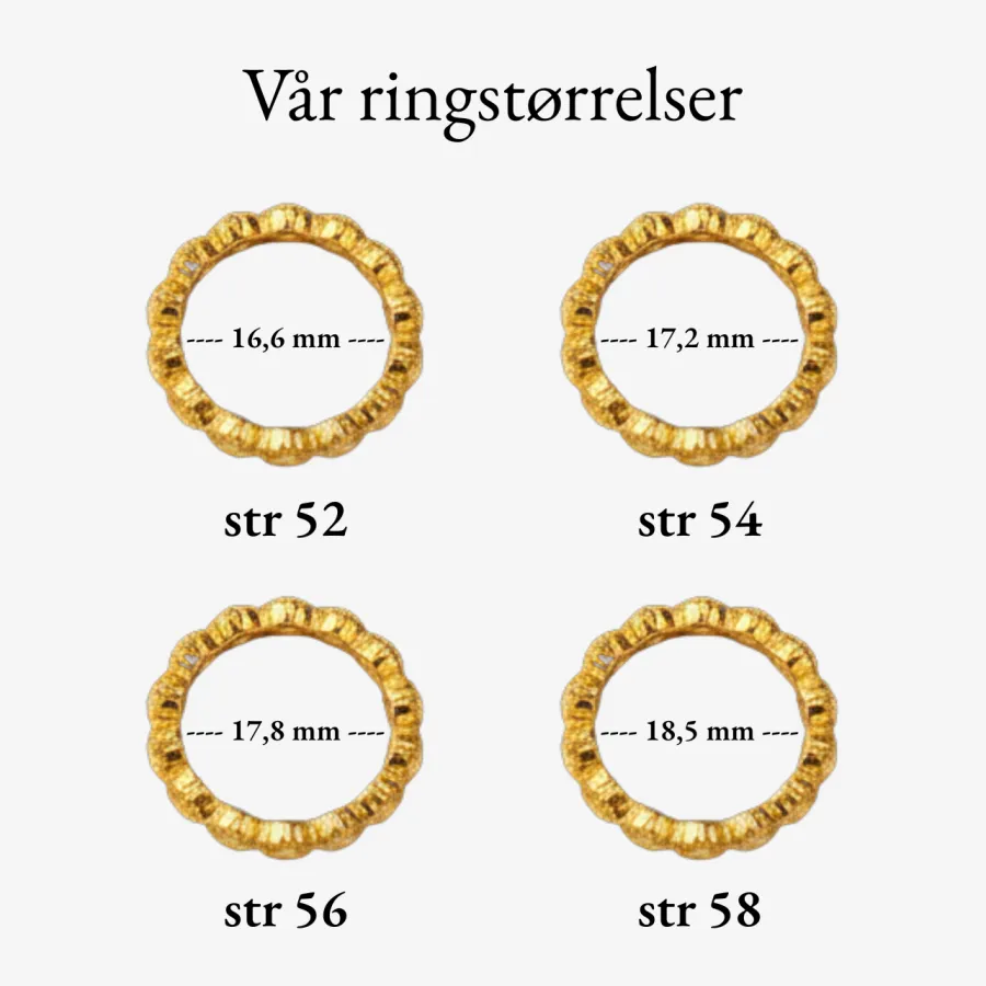 HADELAND GLASSVERK Ringer|Ringer-LYRA RING LYS KAKAO