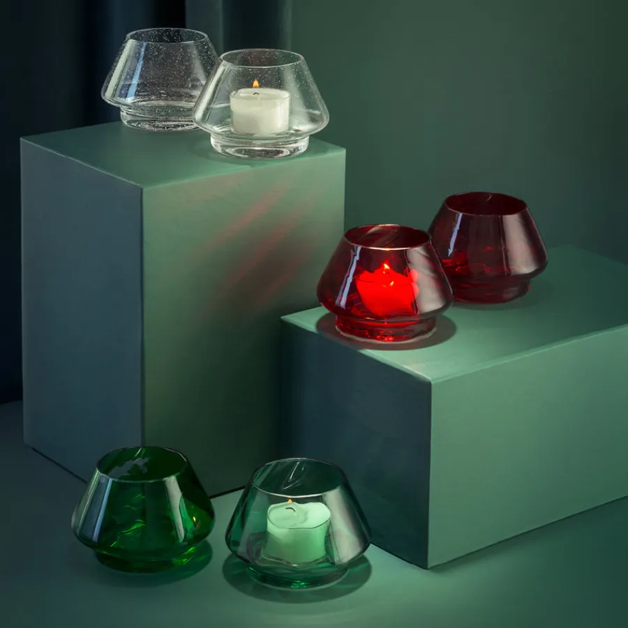 HADELAND GLASSVERK AS Lyslykter Og Lanterner-LYSLYKT M/BOBLER 2 PK Klar