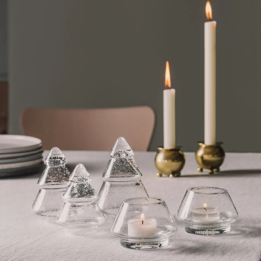 HADELAND GLASSVERK AS Lyslykter Og Lanterner-LYSLYKT M/BOBLER 2 PK Klar