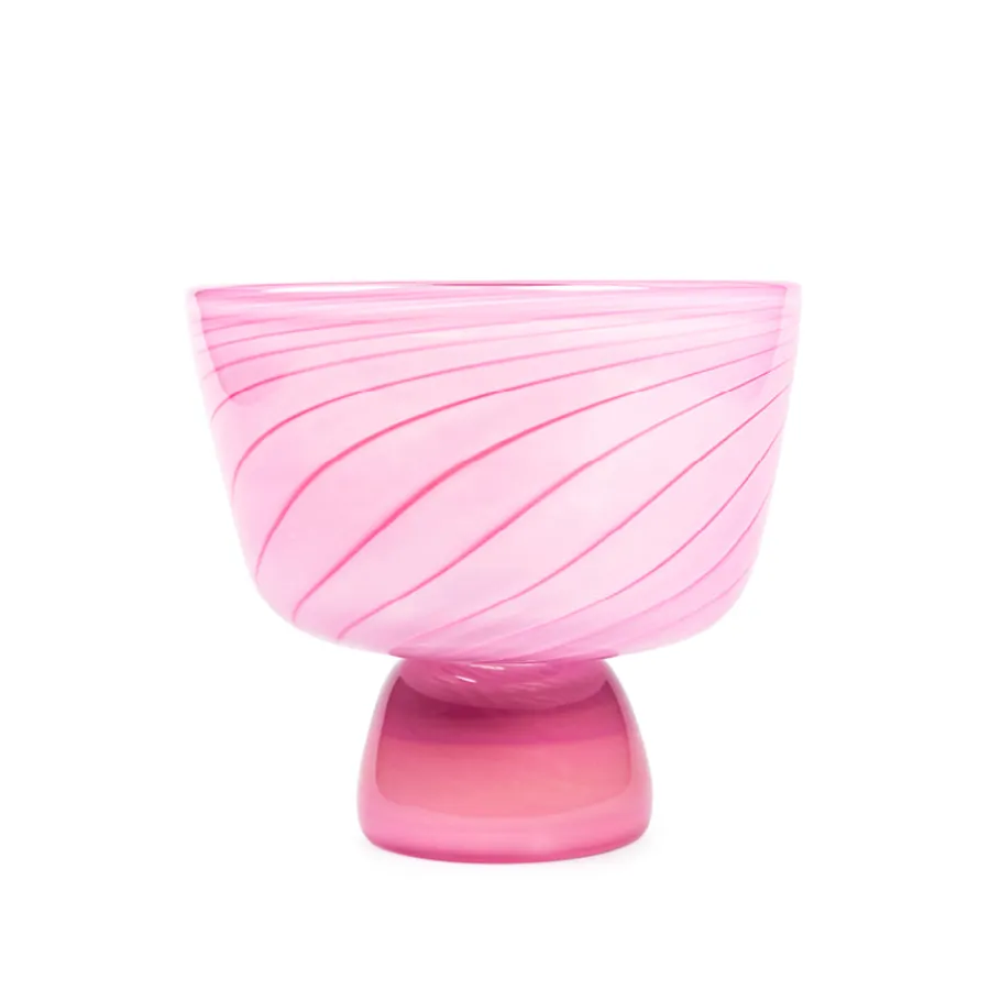 HADELAND GLASSVERK AS Dekorfat Og -Boller|Kunstglass-MARI SKÅL / Rosa
