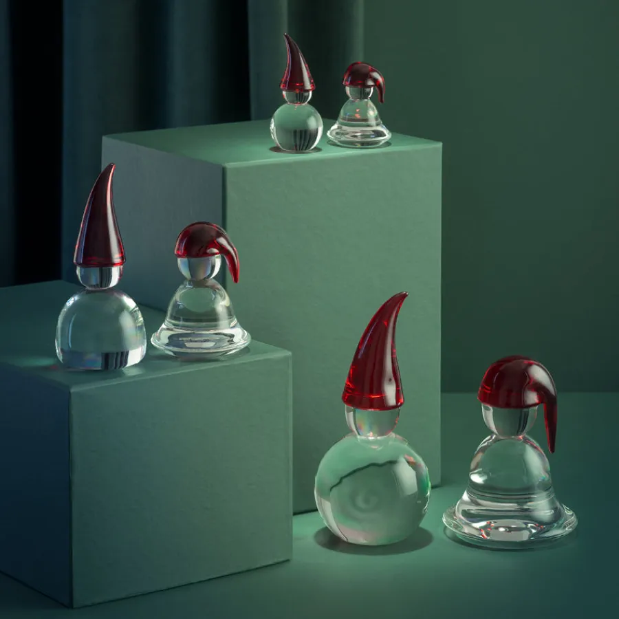 HADELAND GLASSVERK AS Julepynt-NISSEFAR 11 CM Rød