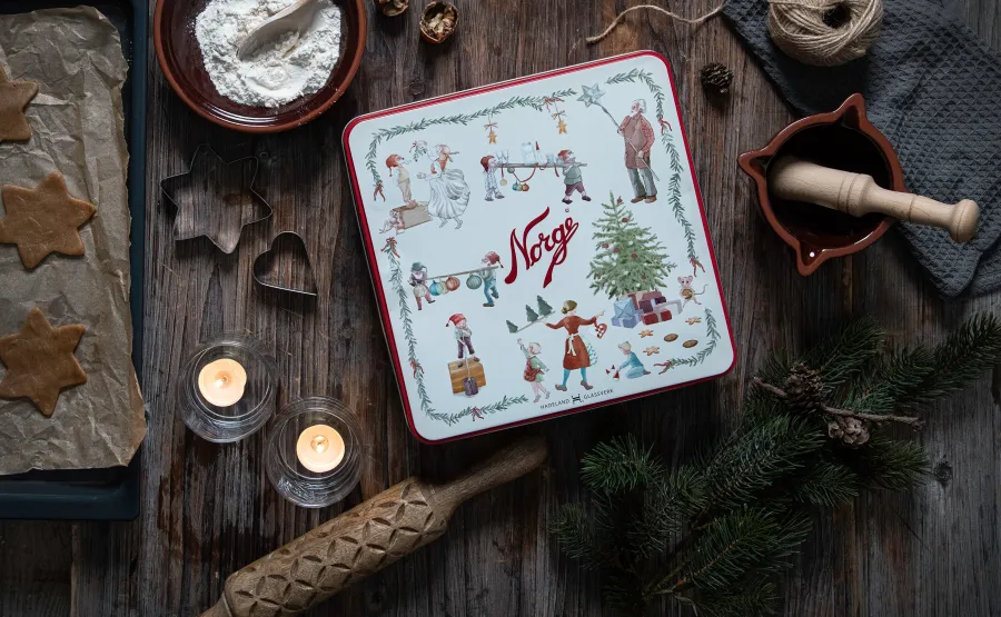 NORGESGLASSET Oppbevaring Og Krukker-KAKEBOKS FIRKANTET