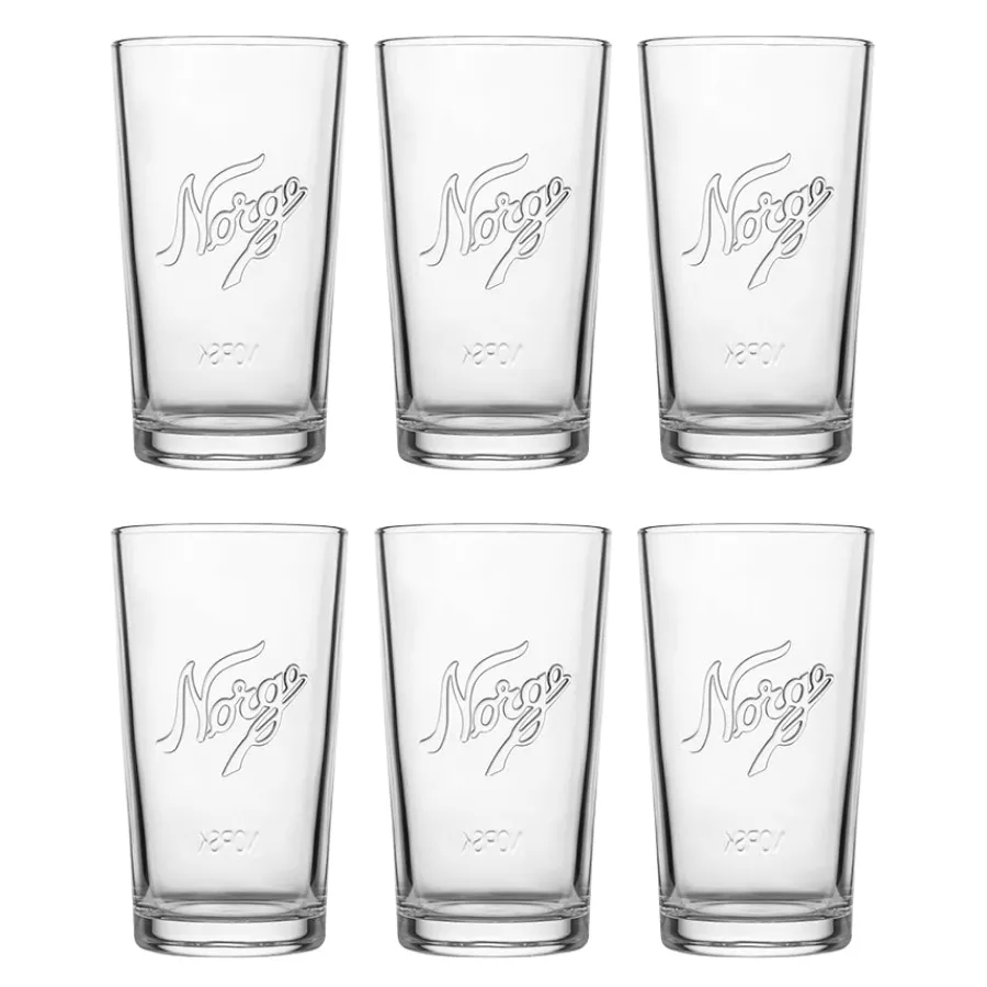 NORGESGLASSET Vannglass-KJØKKENGLASS 40CL 6PK Klar