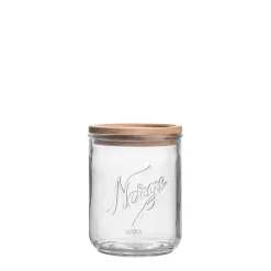 NORGESGLASSET Oppbevaring Og Krukker-OPPBEVARINGSGLASS 13 CM TRELOKK Klar