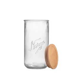 NORGESGLASSET Oppbevaring Og Krukker-OPPBEVARINGSGLASS 20 CM TRELOKK Klar