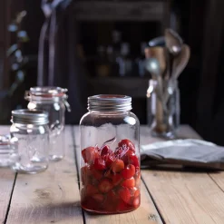 NORGESGLASSET Oppbevaring Og Krukker-OPPBEVARINGSGLASS 2L SKRULOKK Klar