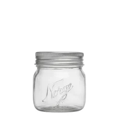 NORGESGLASSET Oppbevaring Og Krukker-OPPBEVARINGSGLASS 0,4L SKRULOKK 4PK Klar