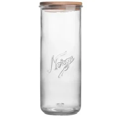 NORGESGLASSET Oppbevaring Og Krukker-OPPBEVARINGSGLASS 27 CM TRELOKK Klar