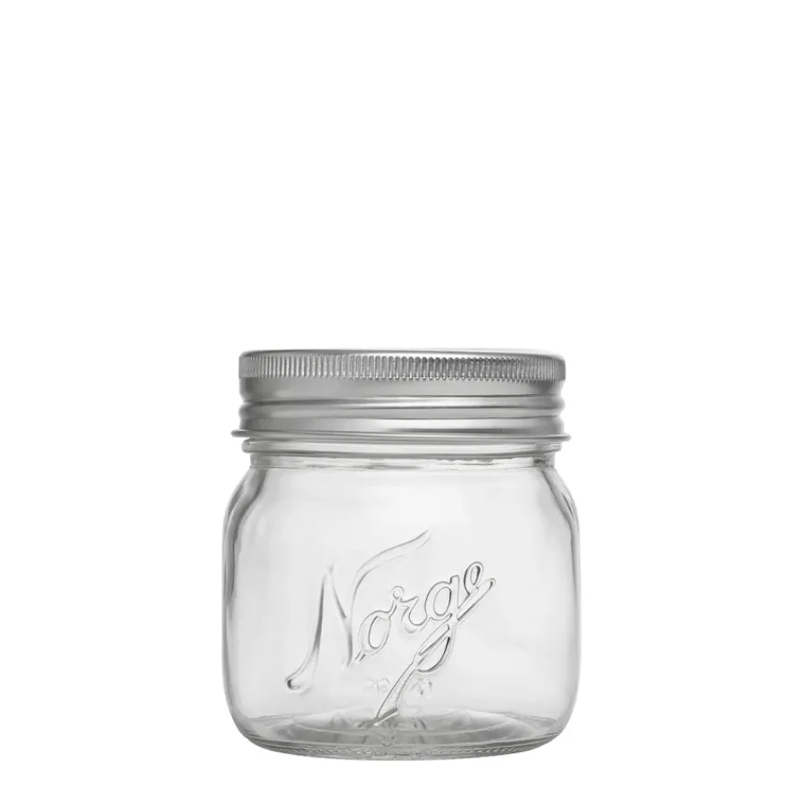 NORGESGLASSET Oppbevaring Og Krukker-OPPBEVARINGSGLASS 0,4L SKRULOKK Klar