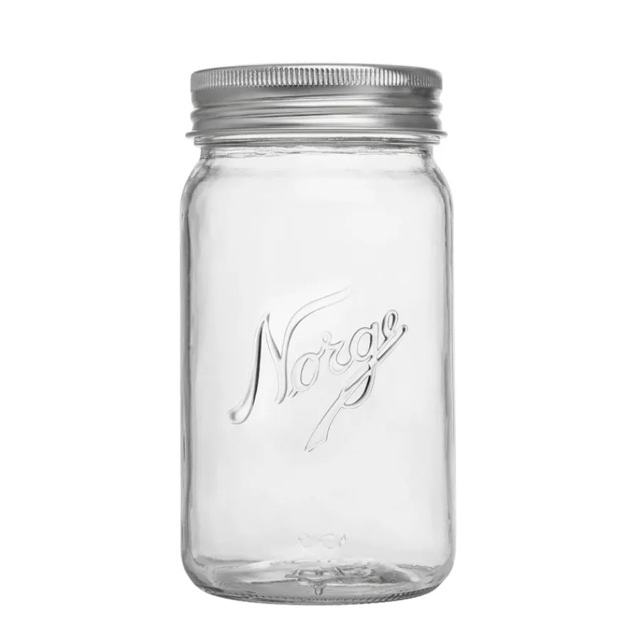NORGESGLASSET Oppbevaring Og Krukker-OPPBEVARINGSGLASS 1L SKRULOKK Klar