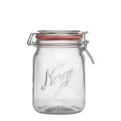 NORGESGLASSET Oppbevaring Og Krukker-OPPBEVARINGSGLASS 0,7L HENGSLET LOKK Klar