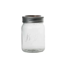 NORGESGLASSET Oppbevaring Og Krukker-OPPBEVARINGSGLASS 0,7L SKRULOKK 4PK Klar