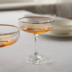 HADELAND GLASSVERK AS Champagneglass-ODYSSÉ CAVASKÅL 25CL 2PK KANT Gull