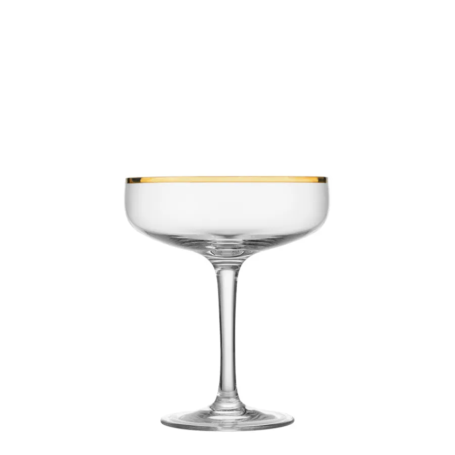 HADELAND GLASSVERK AS Champagneglass-ODYSSÉ CAVASKÅL 25CL 2PK KANT Gull