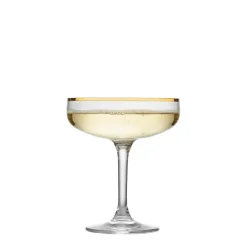 HADELAND GLASSVERK AS Champagneglass-ODYSSÉ CAVASKÅL 25CL 2PK KANT Gull