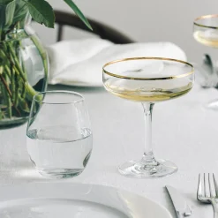 HADELAND GLASSVERK AS Champagneglass-ODYSSÉ CAVASKÅL 25CL 4PK GULLKANT