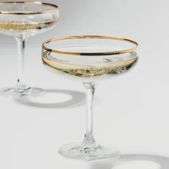 HADELAND GLASSVERK AS Champagneglass-ODYSSÉ CAVASKÅL 25CL 4PK GULLKANT