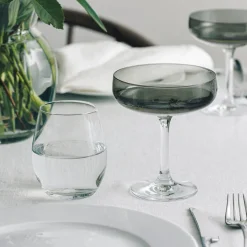 HADELAND GLASSVERK AS Champagneglass-ODYSSÉ CAVASKÅL 25CL 2PK RØKGRÅ Røkgrå