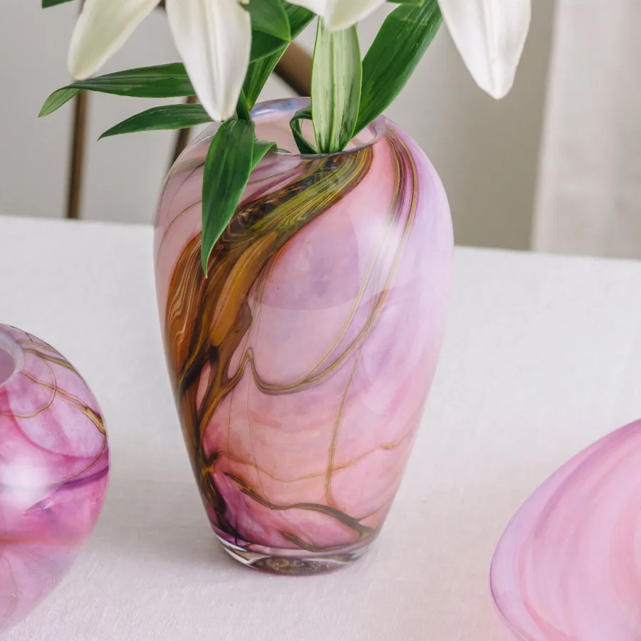 HADELAND GLASSVERK AS Vaser|Kunstglass-RED MORNING VASE 24 CM