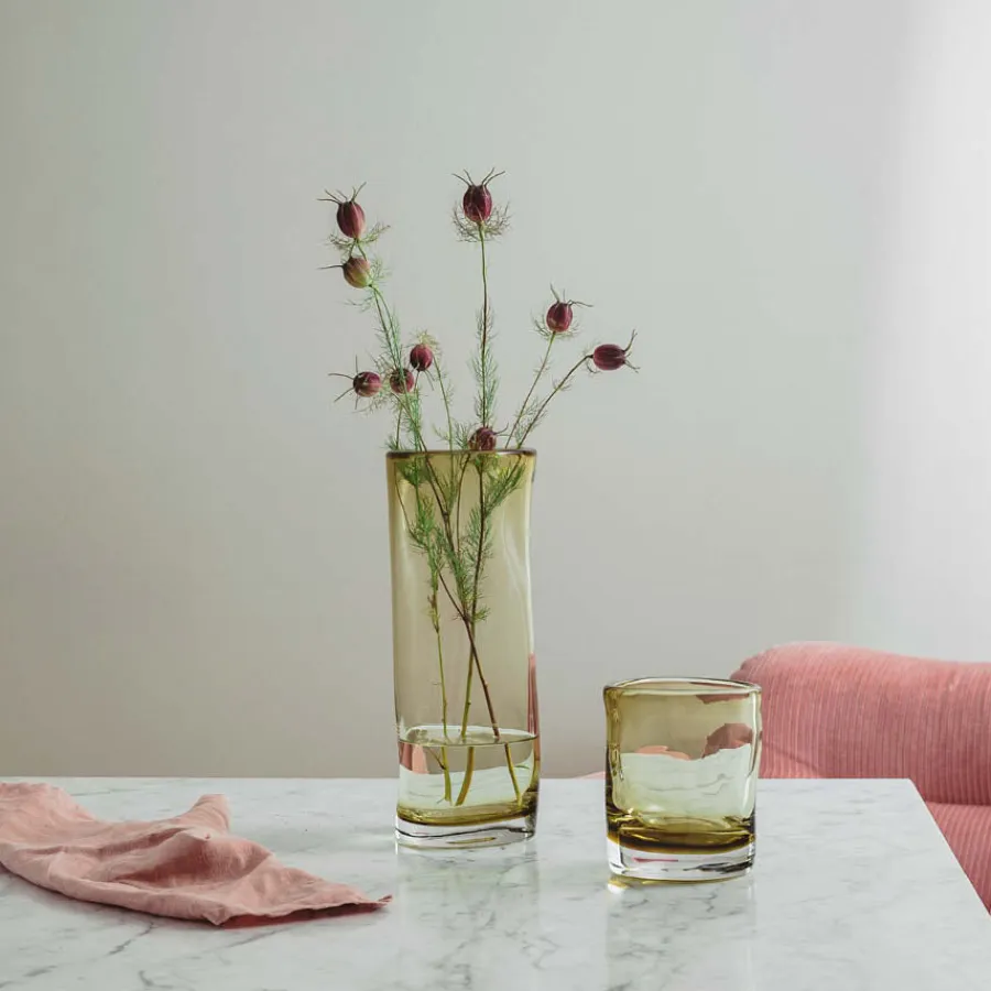 HADELAND GLASSVERK AS Vaser-SINE VASE OLIVEN
