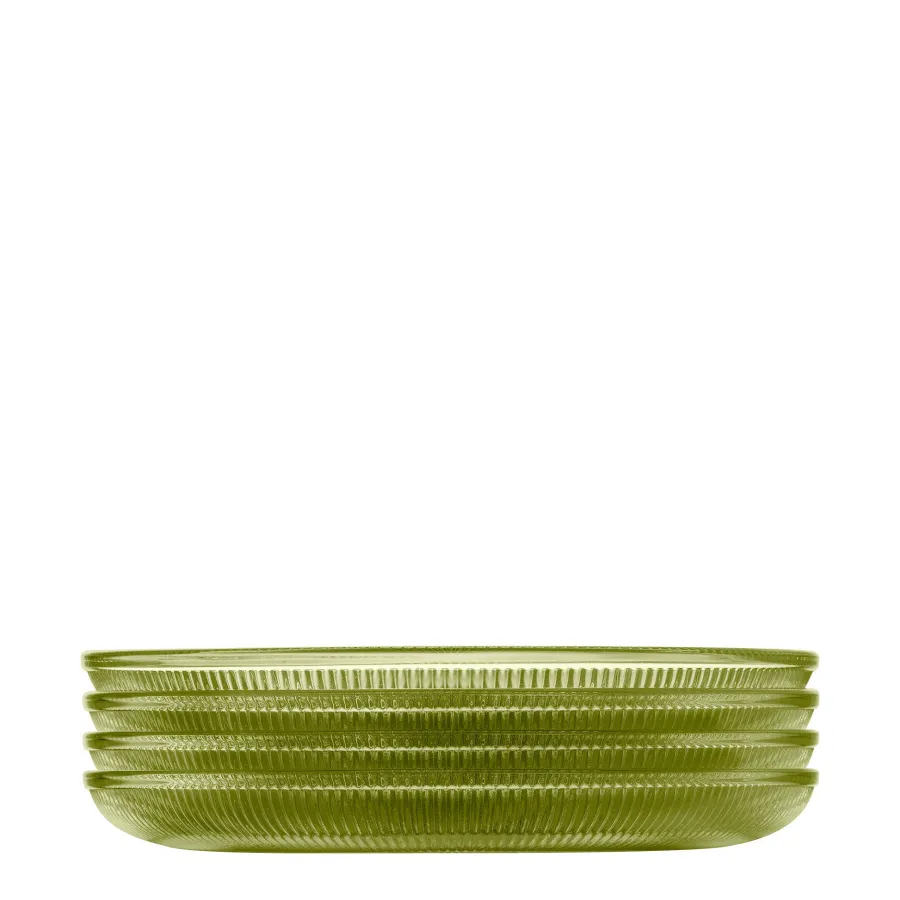HADELAND GLASSVERK Tallerken Og Servise-SIRI ASJETT 20,5 CM 4 PK GRØNN