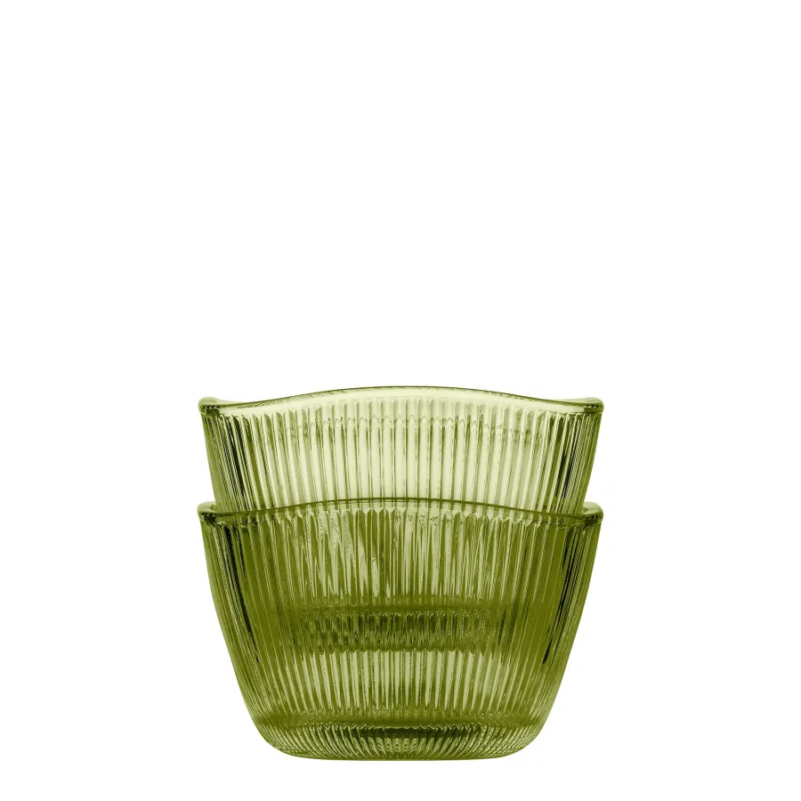 HADELAND GLASSVERK Skåler Og Boller-SIRI BOLLE 9,5 CM 2 PK GRØNN