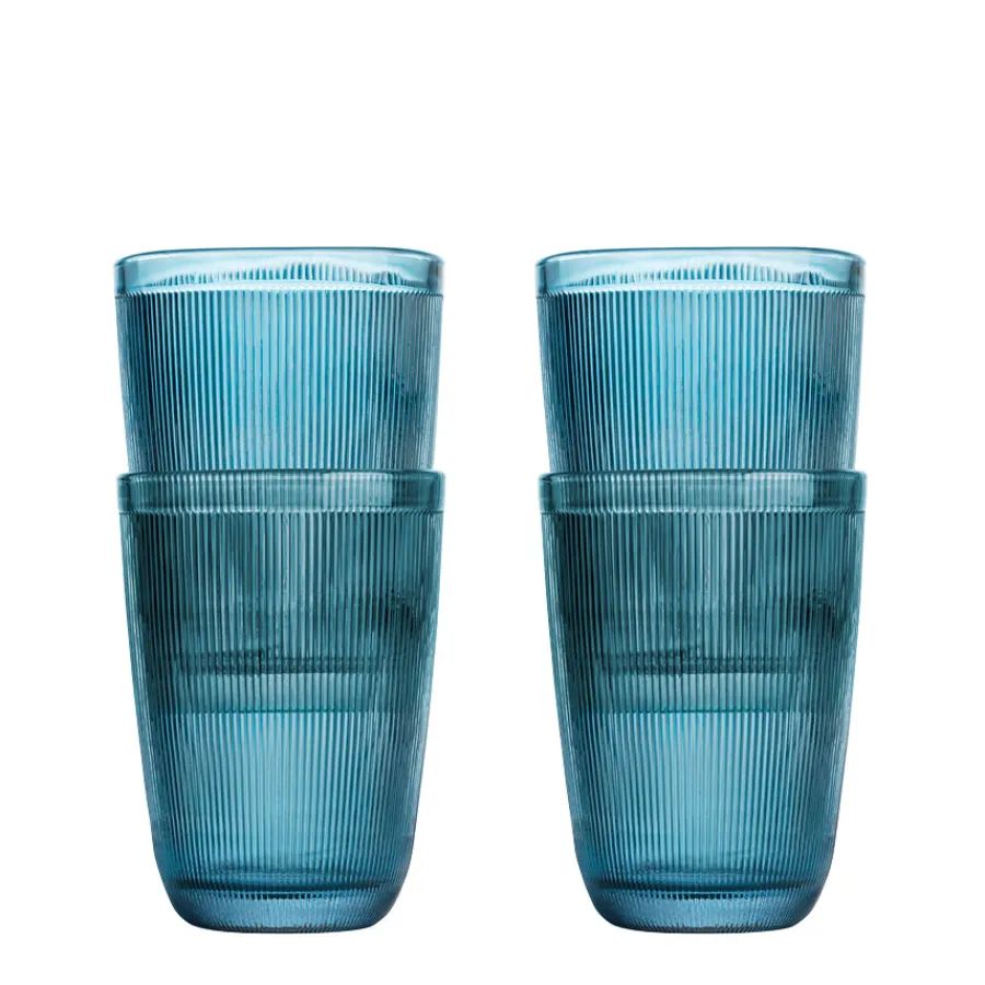 HADELAND GLASSVERK AS Vannglass-SIRI DRIKKEGLASS 30CL 4PK BLÅ