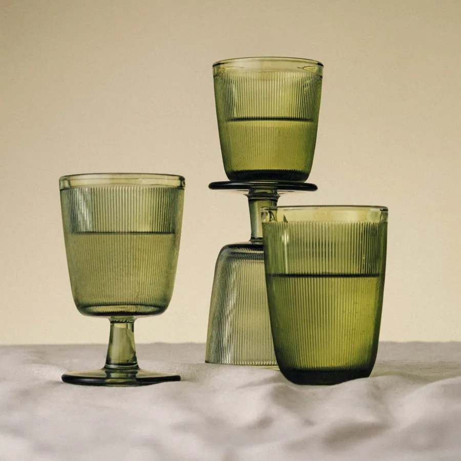 HADELAND GLASSVERK Vannglass-SIRI DRIKKEGLASS 30CL 4PK GRØNN