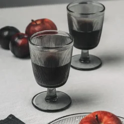 HADELAND GLASSVERK AS Vinglass-SIRI GLASS MED STETT 25 CL 4PK RØKGRÅ Røkgrå