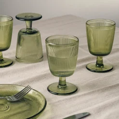 HADELAND GLASSVERK Vinglass-SIRI GLASS MED STETT 4 PK GRØNN