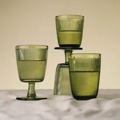 HADELAND GLASSVERK Vinglass-SIRI GLASS MED STETT 4 PK GRØNN