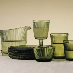 HADELAND GLASSVERK Vinglass-SIRI GLASS MED STETT 4 PK GRØNN