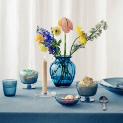HADELAND GLASSVERK Skåler Og Boller-SIRI SKÅL 13 CM 2PK BLÅ