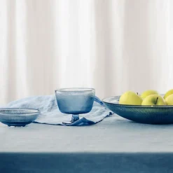 HADELAND GLASSVERK Skåler Og Boller-SIRI SKÅL MED STETT 2 PK BLÅ