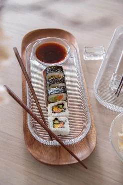 HADELAND GLASSVERK Tallerken Og Servise-SIRI SUSHISETT 2 PERS 8 DELER KLAR